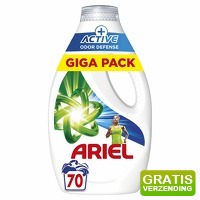 Bekijk de aanbieding van Plein.nl: 4 x Ariel vloeibaar wasmiddel +Actieve Odor Defense
