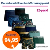 Bekijk de aanbieding van 1dagactie.nl: Dagaanbieding Muchachomalo Boxershorts Verrassingspakket 12-pack