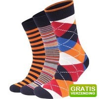 Bekijk de aanbieding van Suitableshop: Suitable Oranje Sokken 3-Pack