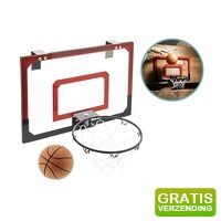 Bekijk de aanbieding van DealDonkey.com 4: Mini basketbalbord 45 x 30 cm met ring 20 cm bal en net