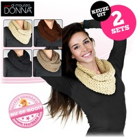 Bekijk de aanbieding van voorHAAR.nl: 2 x gebreide colsjaals