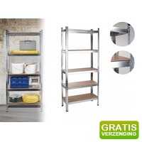 Bekijk de aanbieding van DealDonkey.com 3: Stevige Stellingkast - 75 kg draagkracht per plank