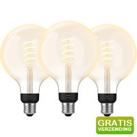 Bekijk de aanbieding van Coolblue.nl 2: 3 x Philips Hue filament White Ambiance Globe XL 3-pack