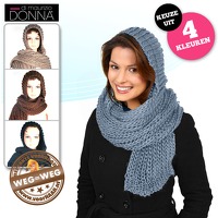 Bekijk de aanbieding van voorHAAR.nl: Donna di Maurizio sjaal met muts