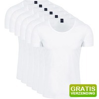 Bekijk de aanbieding van Suitableshop: Suitable Otaru T-Shirt Brede Ronde Hals wit 6-Pack