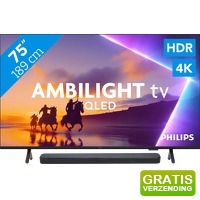 Bekijk de aanbieding van Coolblue.nl 2: Philips Ambilight PUS8500 QLED 4 K (2025) en soundbar