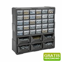 Bekijk de aanbieding van DealDonkey.com: FEDEC Opbergkast met 39 Lades - Gereedschapswand met bakjes