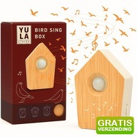 Bekijk de aanbieding van DealDonkey.com: YULA Living Geluidbox met Vogelgeluiden - Met Sensor - Houtlook