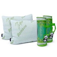 Bekijk de aanbieding van Voordeelvanger.nl 2: 2 x traagschuim kussen Bamboo Air