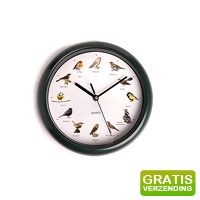 Bekijk de aanbieding van DealDonkey.com: Nexxt Vogelklok - 25 cm - Klok met vogelgeluiden elk uur