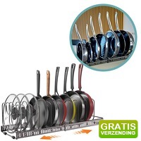 Bekijk de aanbieding van DealDonkey.com 4: Nexxt Pannen Organiser - Verstelbaar