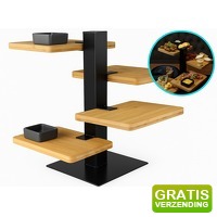Bekijk de aanbieding van DealDonkey.com: Gusta Serveertoren - Etagere - 4 bamboe planken