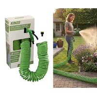 Bekijk de aanbieding van Voordeelvanger.nl 2: Spiraaltuinslangset 15 Meter Incl. Sproeikop - Altijd Opgeruimd Met Automat ...