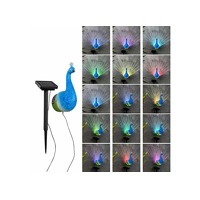 Bekijk de aanbieding van DealDonkey.com 2: HI LED Pauw - RGB tuin wandlamp - 12 x 8,5 x 20 cm