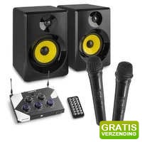 Bekijk de aanbieding van MaxiAxi.com: Vonyx AV520 Karaoke set voor volwassenen met Bluetooth en 2x draadloze microfoons