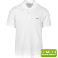 Bekijk de aanbieding van Suitableshop: Gant Shield Pique Poloshirt wit