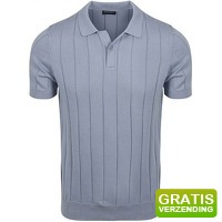 Bekijk de aanbieding van Suitableshop: Suitable Respect Polo Drop Needle Staal blauw