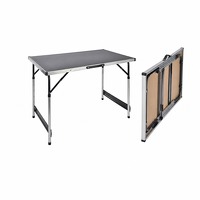 Bekijk de aanbieding van DealDonkey.com: Hi Campingtafel Verstelbaar en Opvouwbaar - zwart en Zilver