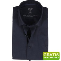 Bekijk de aanbieding van Suitableshop: OLYMP Luxor Jersey Stretch Overhemd 24/Seven Navy
