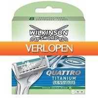 ShaveSavings: Wilkinson Quattro Titanium Sensitive Mesjes 8 stuks