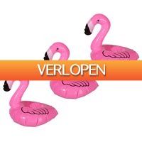 Gadgetsgift.nl: Opblaasbare flamingo bekerhouder