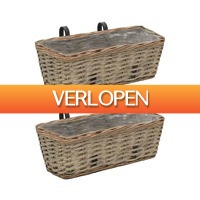 VidaXL.nl: 2 x vidaXL wicker balkonbakken