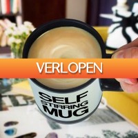 MegaGadgets: Self Stirring Mug - Zelfroerende Mok - Met Een Druk Op De Knop Alles Geroerd - 350ml - Koffiebeker