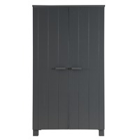 Karwei.nl: WOOOD kledingkast Dennis grenen staalgrijs 202 x 111 x 55 cm
