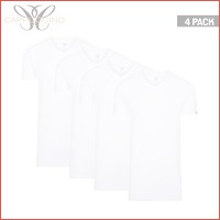 4-pack T-shirts van Cappuccino