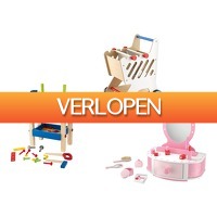 LIDL.nl: Playtive houten make-uptafel, werkbank of winkelwagentje
