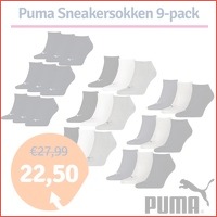 Puma sneakersokken Plain 9-pack