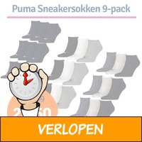 Puma sneakersokken Plain 9-pack