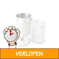 Aspergepan met Inzetmand - RVS - 19 x 14 cm