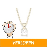 Goudkleurige ketting met zirkonia