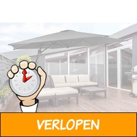 Veiling: Donkergrijze zweefparasol van Feel Furniture (..