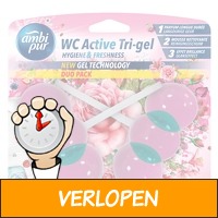 6 x Ambi Pur toiletblok Roos & Lelie