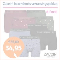 8 x Zaccini boxershorts verrassingspakke..