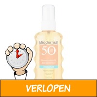 3 x Biodermal zonnespray transparant SPF 50+