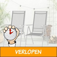 2 x Verstelbare tuinstoel