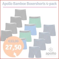 Apollo Bamboe boxershorts 4-pack