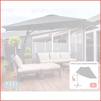 Luxe XXL Zweefparasol Antraciet 3 Meter ..