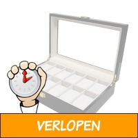 Luxe klassieke houten horlogebox voor 12 horloges