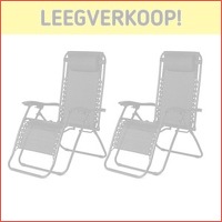 2-Pack Comfortabele Tuinstoelen