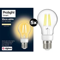 Prolight Zigbee Smart ledlamp - E27 - warm white - 5 st..