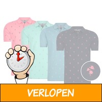 100% katoenen Mario Russo Palm Tree Polo - In 4 kleuren..