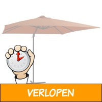 vidaXL Zweefparasol met LED-verlichting 250 x 250 cm te..