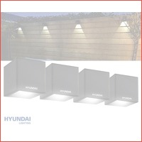 4-pack Hyundai draadloze solar LED-Cubes