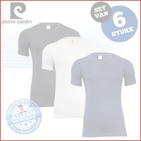 6 Pierre Cardin T-shirts in 3 kleuren