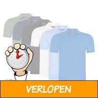 Cappuccino Luchtige Tricot Polo - In De 6 Populairste k..