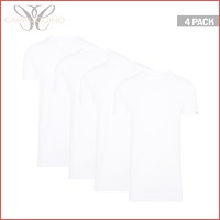 4-pack T-shirts van Cappuccino